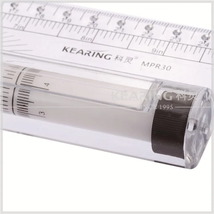 Kearing Parallel rolling ruler with 30cm&12' length, high quality rolling scale ruler for sewing engineer market #MPR30