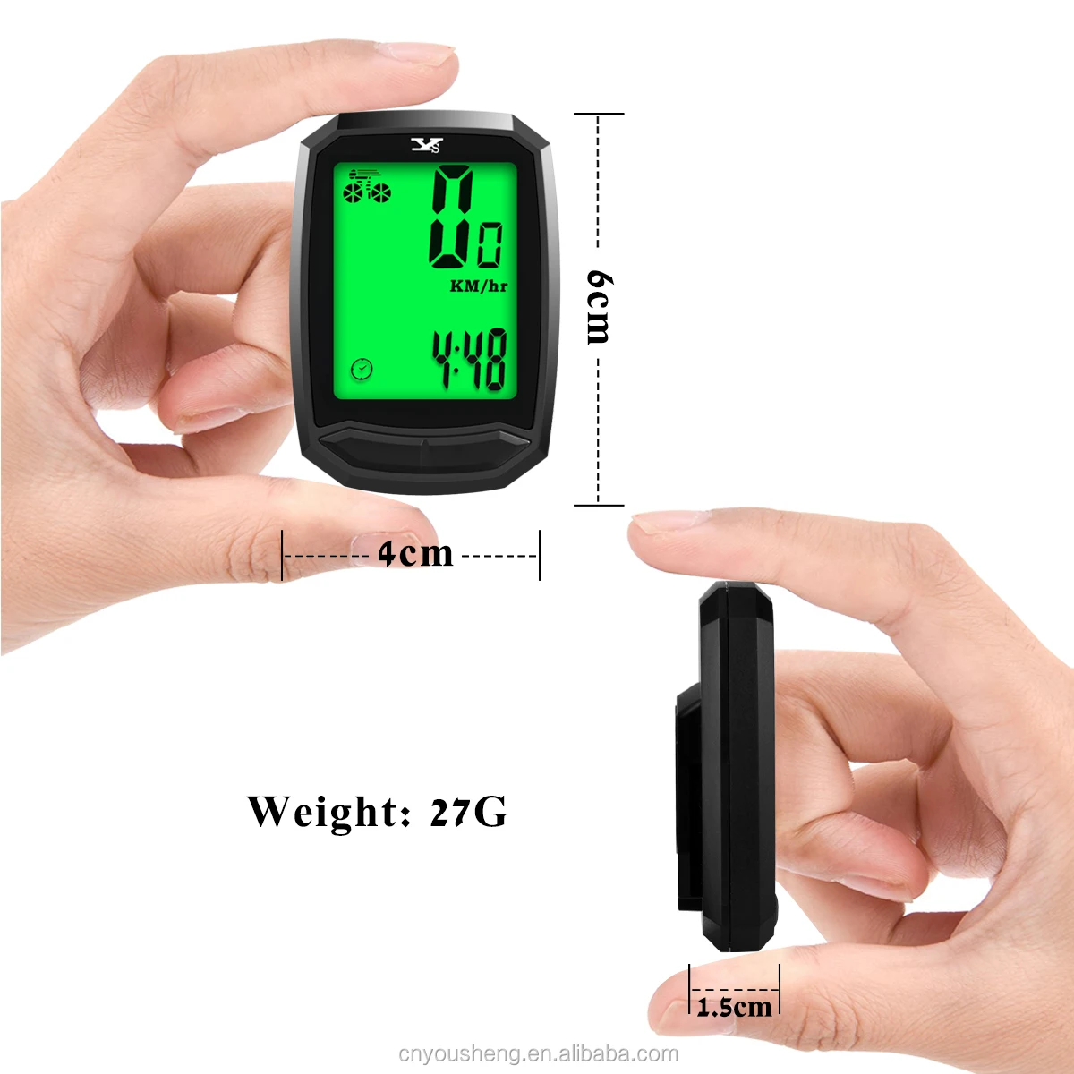 
YS-602 wireless bicycle odometer bike computer with backlight and temperature 