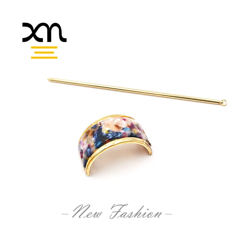  Лидер продаж резиновая резинка для волос современные аксессуары Женская металлическая пучок с круглыми металлическими палочками зрелых женщин