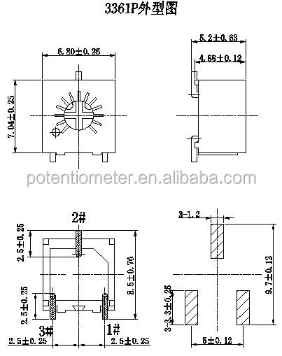 Триммер BONENS SMD потенциометр trimpot 10k b103 TRIMPOT
