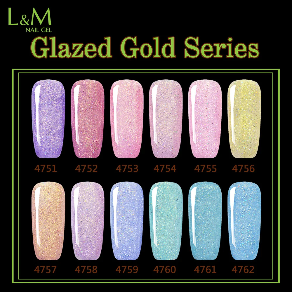 Gelartist Newest Gel Beauty Product Glazed Gold Series natural non toxic nail polish color