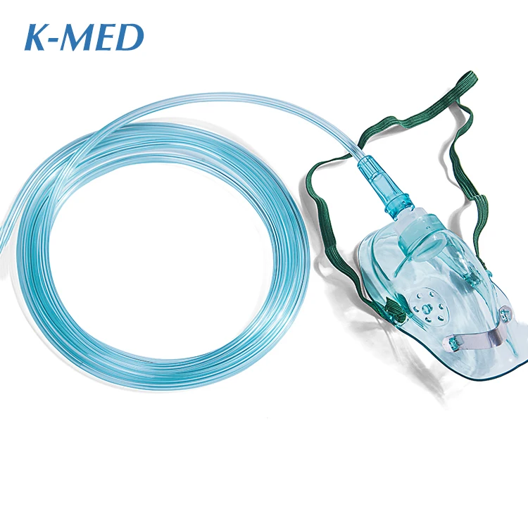 Medical supplies disposable pvc oxygen mask transparent oxygen gas mask adult oxygen face mask