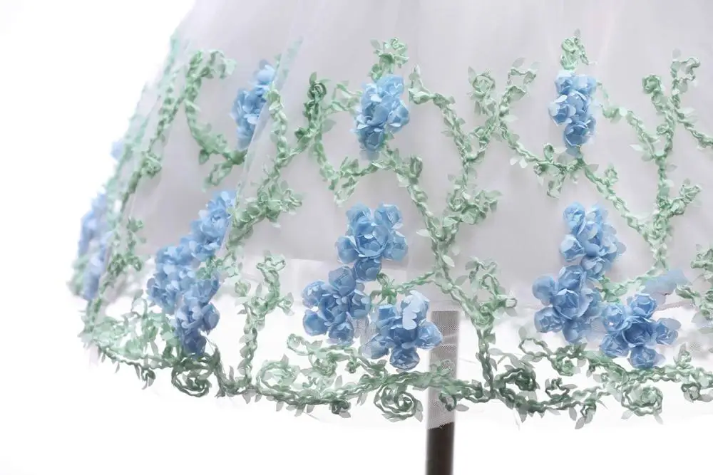 Net Yarn Embroidery Pearl Floral Latest Children Birthday Dress Designs