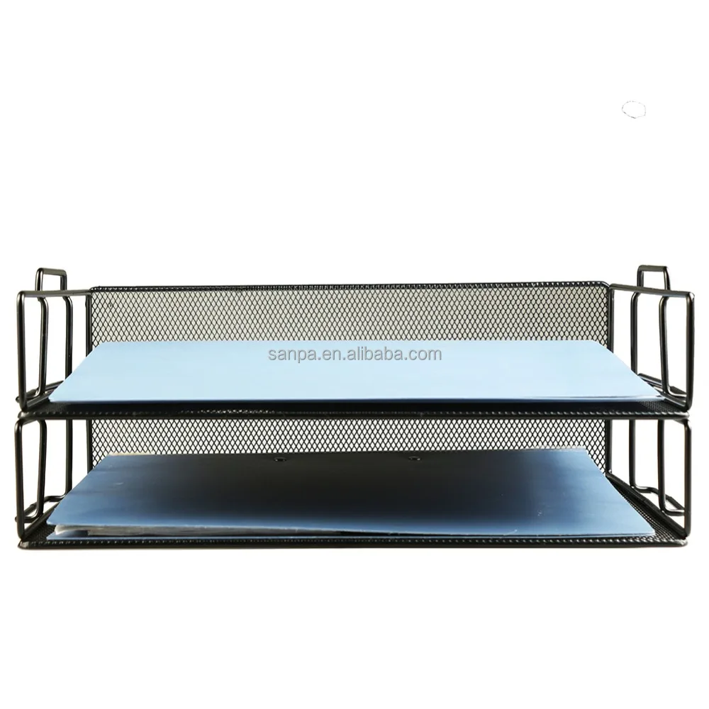 
Hangzhou Office Supplier Metal Mesh Stackable A4 Paper Document Tray 