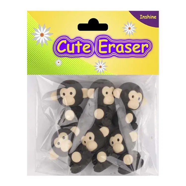 Professional Factory Supply 3D Lovely Frog Eraser Set Cute Rubber Eraser Set for Erasers Genre