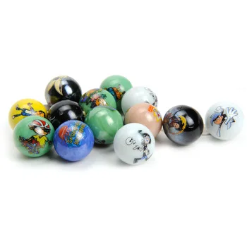 2019 hot selling 16mm Custom Printed Toy Glass Marbles  for sale