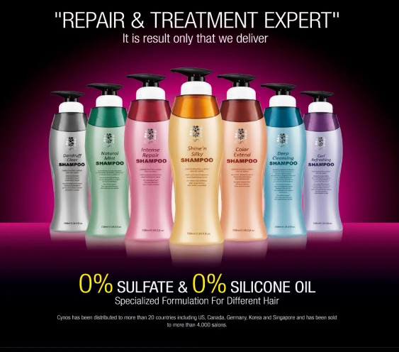 
Cynos professional salon use sulfate free bio hair care shampoo 