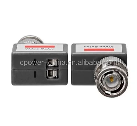 CCTV Coaxial BNC Video and Power Balun Transceiver to CAT5 RIGHT ANGLE