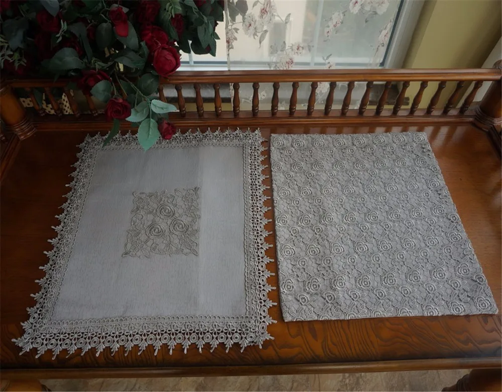 wholesale 100% polyester embroidery lace napkin