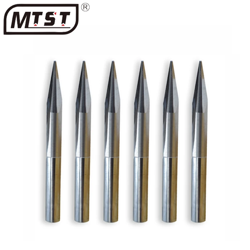MTST 4mm Double edged straight flute  bits cnc engraver engraving tool Tungsten Cobalt Alloy milling cutter carving wood tool