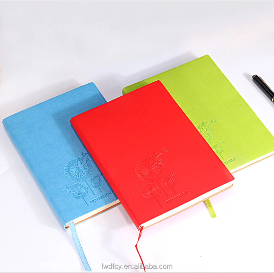 
2017 Custom high quality leather daily notebook planner with belt 
