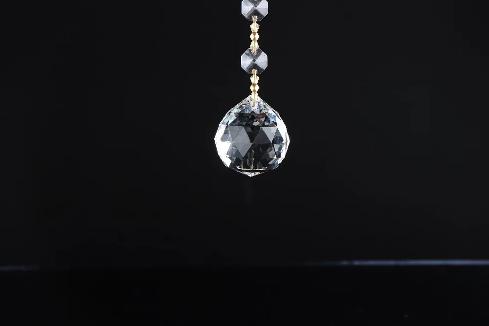 
transparent faceted K9 crystal glass chandelier ball 
