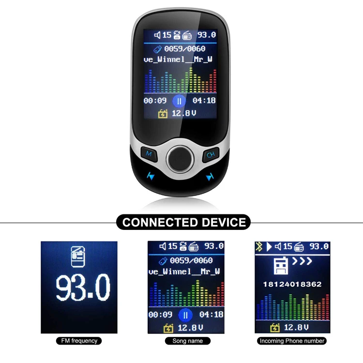 FM40 folder change EQ Car MP3 Player BT car FM Transmitter with bt hands free car charger