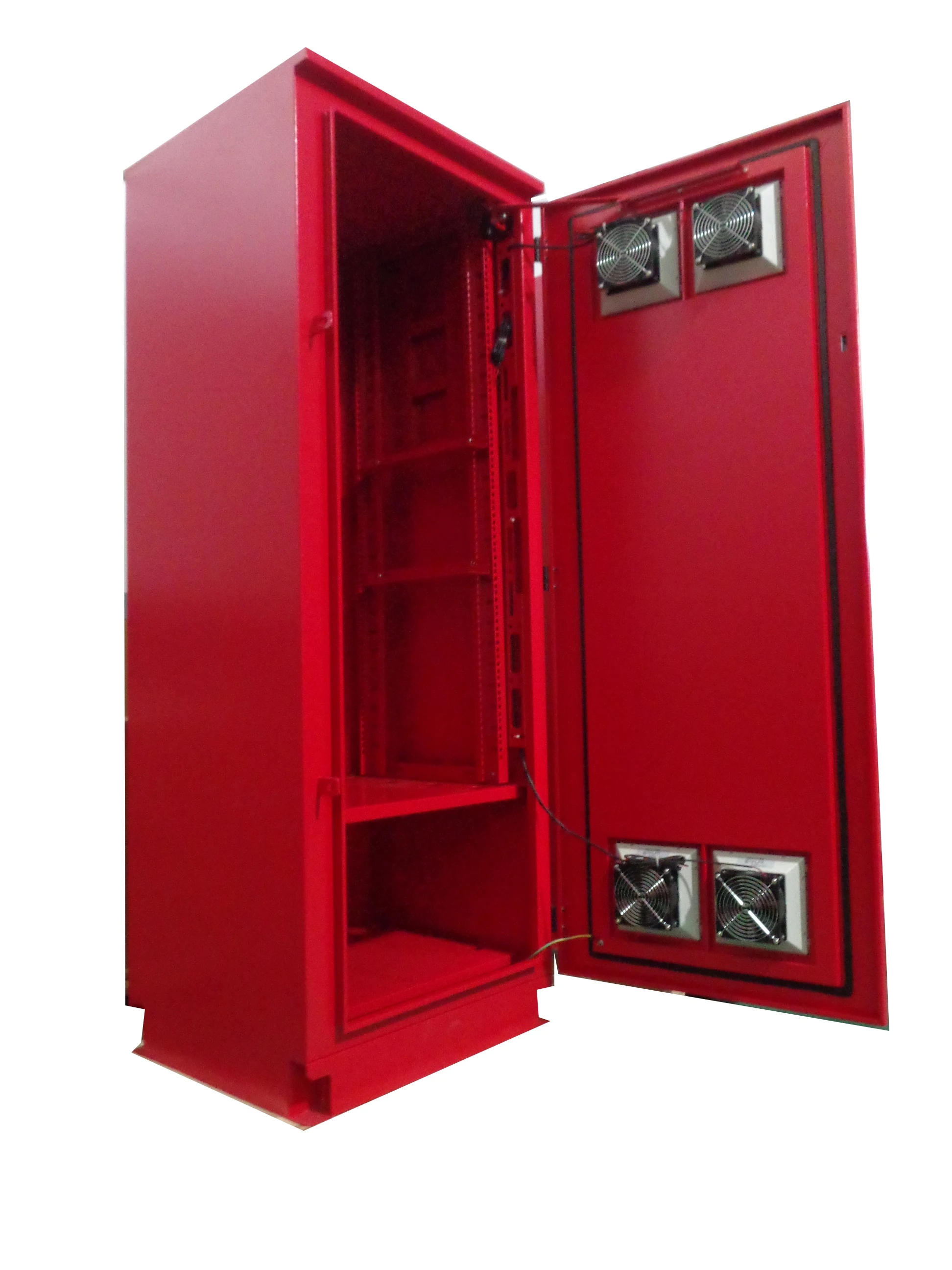 25U 19 inch telecom cabinet metal electrical waterproof enclosure with battery compartment and fans SK-301
