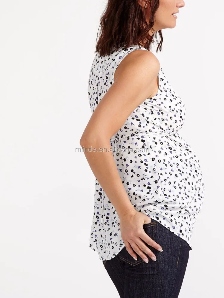 Sleeveless Saree Blouses Patterns Pregnant Women Fashion Chiffon Maternity Blouse Indian Women In Sleeveless Blouse