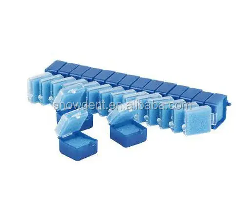 Dental plastic crown box with foam 1 inch and 2 inch