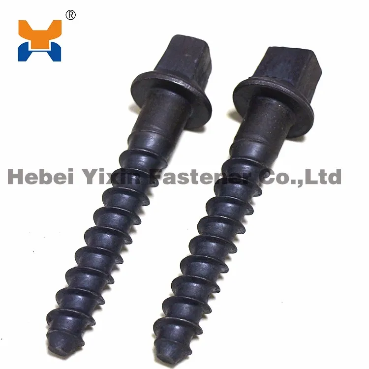 screw spike with Nylon plastic dowel  , railway accessories made in China
