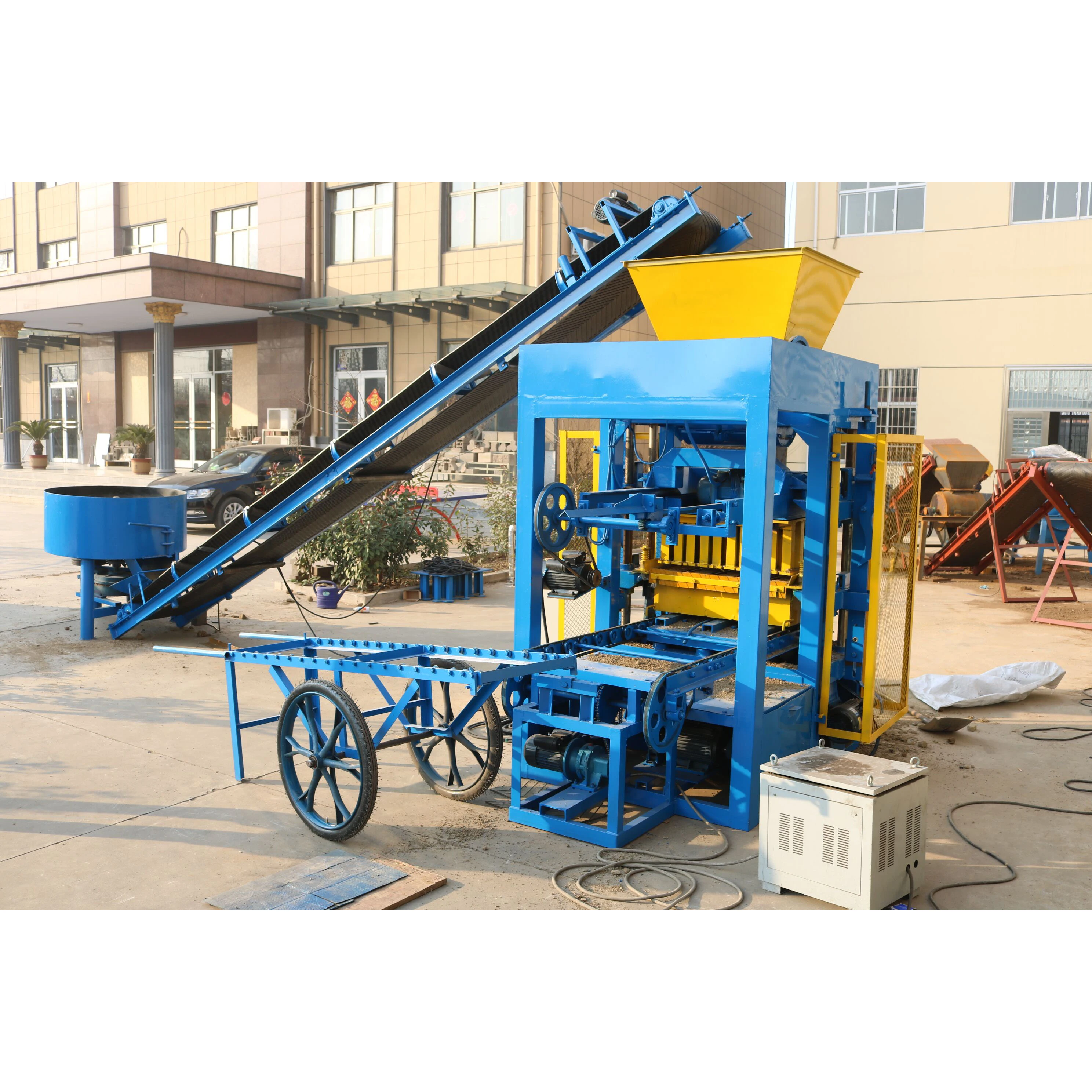 QTJ4-30C  baked free cement brick and block machine buy cheap brick making  machine for small business