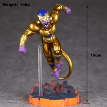 Dragon Ball Z Freeza Freezer Ultimate Form Anime Catoon Combat Edition Gold PVC Action Figure Collectible Toys #FB