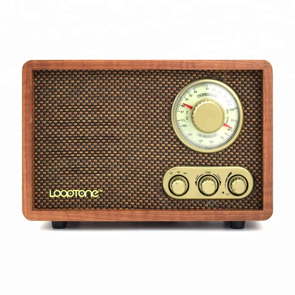 The old retro wooden am fm radio for sale