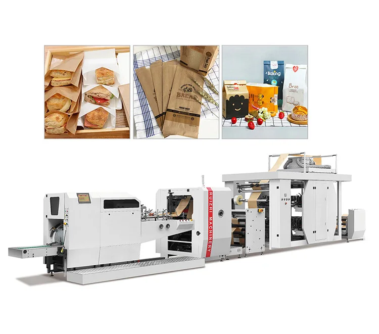
RZJD-G350J Tissue paper bag making machine with flexo printing, machine to make paper bags 
