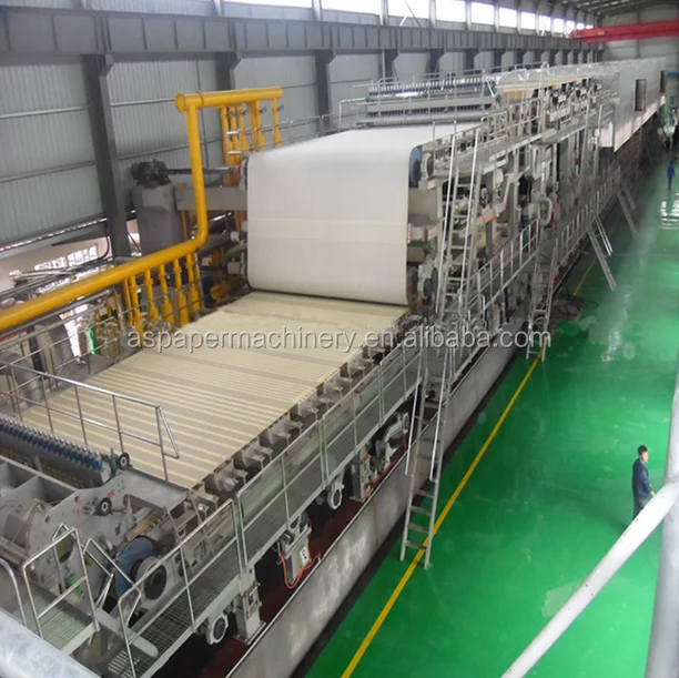 China Wheat Straw Paper / corrugated paper Making Machinery from waste paper