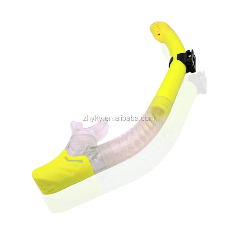 Dry Snorkel with Silicone Mouthpiece/ Purge Valve for Snorkeling and Scuba Diving | multi colors ZHY198