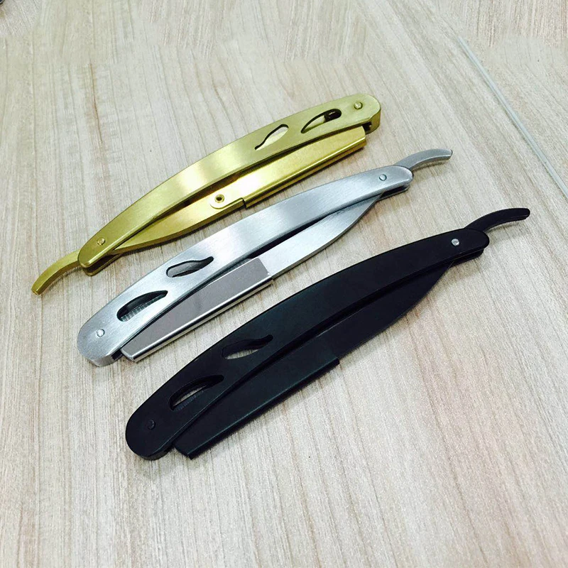 
Custom Folding Stainless Steel Black Barber Straight Razor 