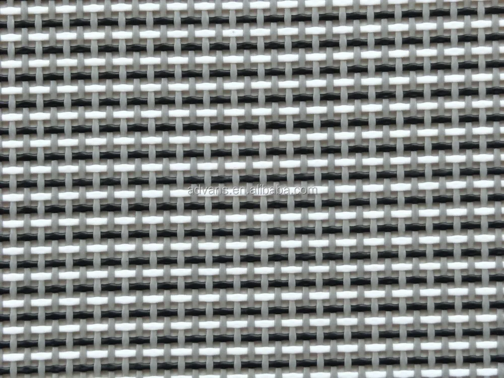 1*1 Weave White color Sunbed beach Chair cover wholesale pvc coated outdoor mesh fabric