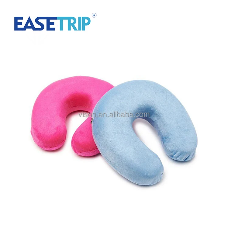 Custom Logo Design U Shape Soft Memory Form Travel Neck Pillow for Airplane