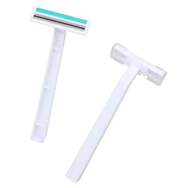 Twin Blade Razor Stainless Steel Blade Disposable Plastic Handle No Electronic Disposable Razor