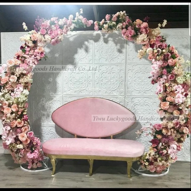 LFB1062 customized design metal artificial flower arch for celebration