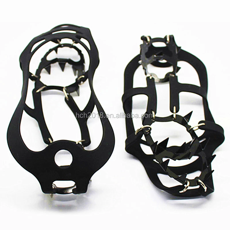 
Custom Mountain climbing crampons Winter Snow Skiing Silicone Shoe covers non-slip ice gripper 