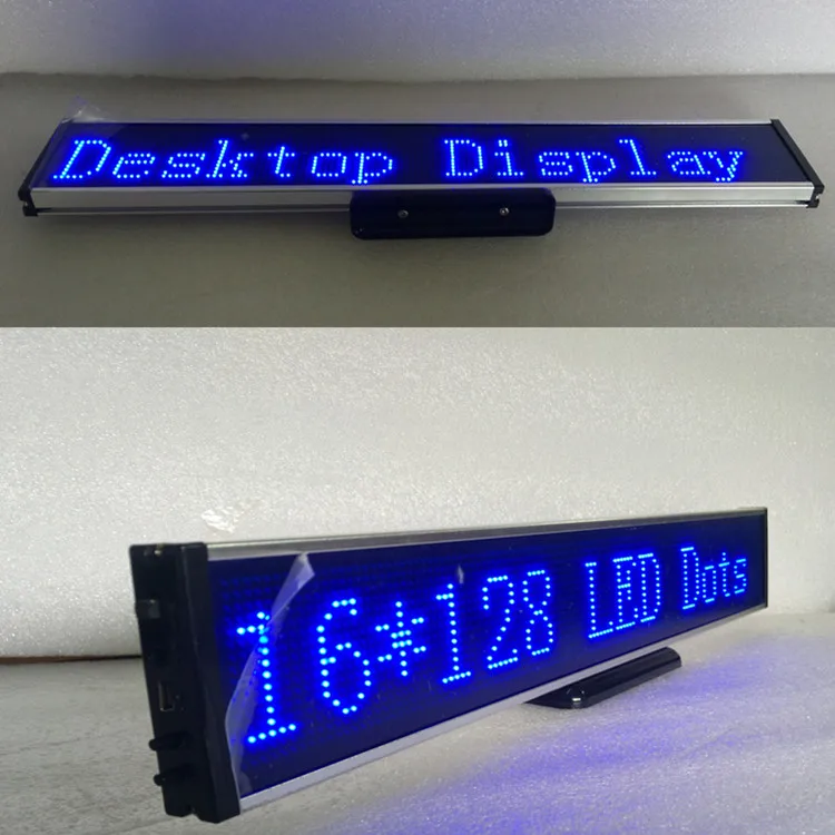 
Hot Sale Multilingual Various Size Scrolling Message Advertising Board 16x64,16x96,16x128 LED Desktop Display 
