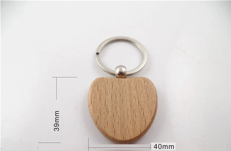 
Custom making blank wood keychain, wood key ring 