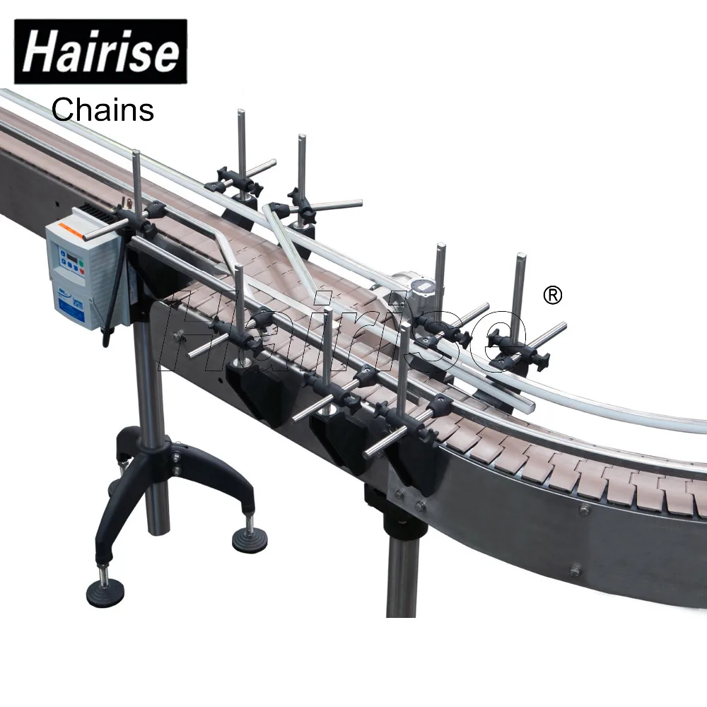 Hairise guide rails roller side roller top chains components conveyor