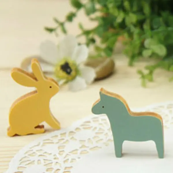 Promotional goods wooden fridge magnet