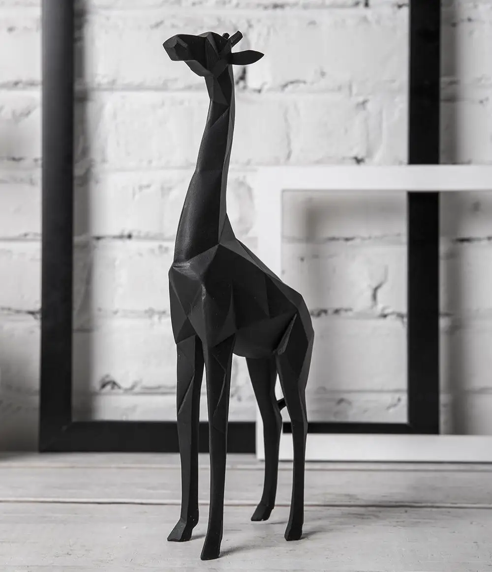 Cheap Home Decoration Pieces Cute Animal Statue Giraffe Sculpture Animal Decoration