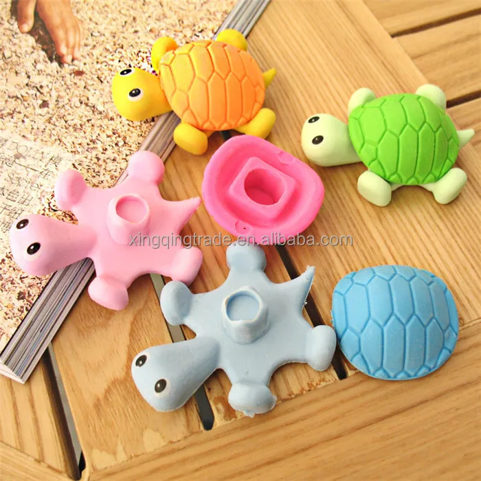 Канцелярские принадлежности для детей, ластик-карандаш, супер милый ластик в форме черепахи, безопасные нетоксичные канцелярские принадлежности