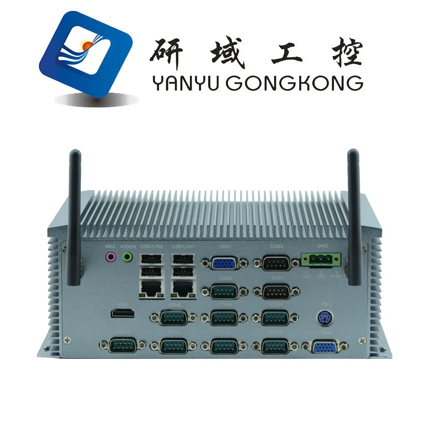 DC 12 В безвентиляторный embedded мини-пк на базе 1037u/i3/i5 процессор и поддержку 10 COM