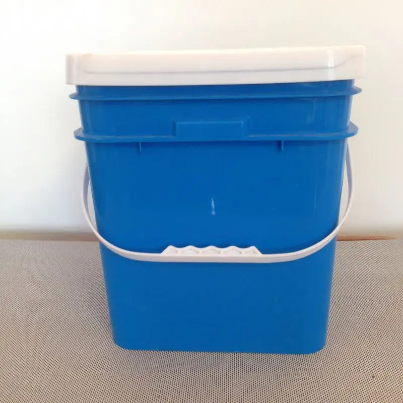 1 gallon/4 liter rectangular plastic pail paint bucket with lid