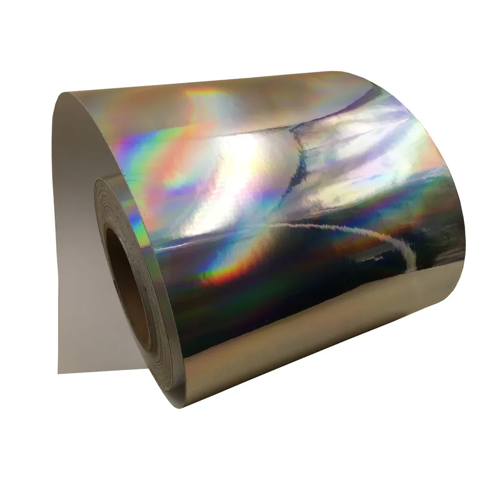 Rainbow embossed 12/75 micron pet sequin roll film 0.1mm/0.3mm pet film