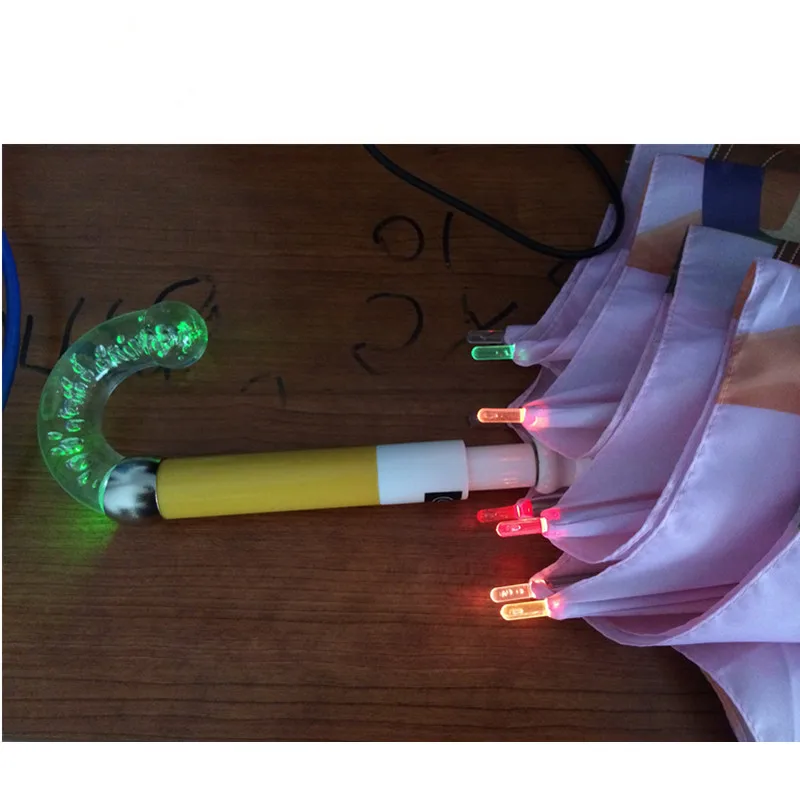 Fashion Lovely Handle LED Light Up Kids Umbrella