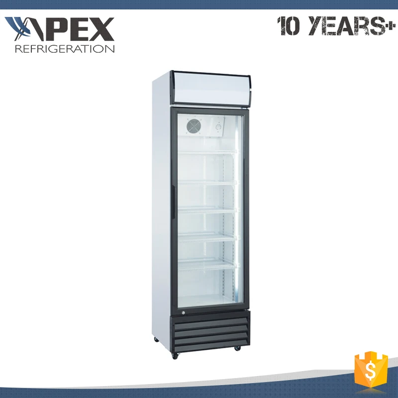 APEX self-выпаривают поддон обслуживания вертикальный холодильник стеклянную дверь чиллер