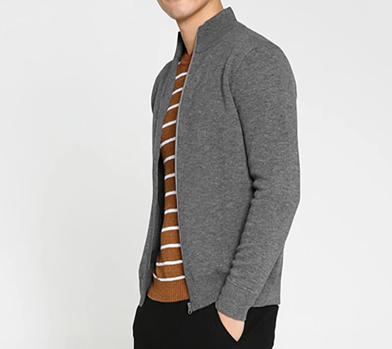 
wholesale 2018 100% wool knitted sweater for men soft coat 