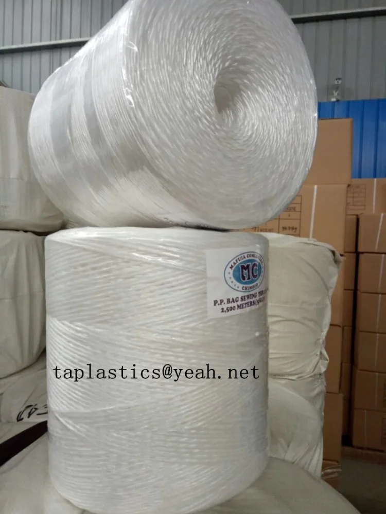 UV 2mm 1PLY 2 PLY  White black yellow  tomato PP hay baler string 3 ply twisted rope twine for agriculture tying string purpose