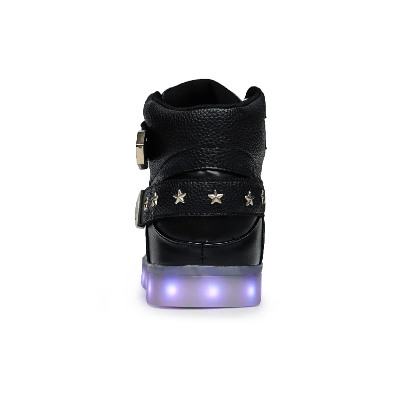 2021 OEM fashion led light shoes unisex led night running high top sneaker for women