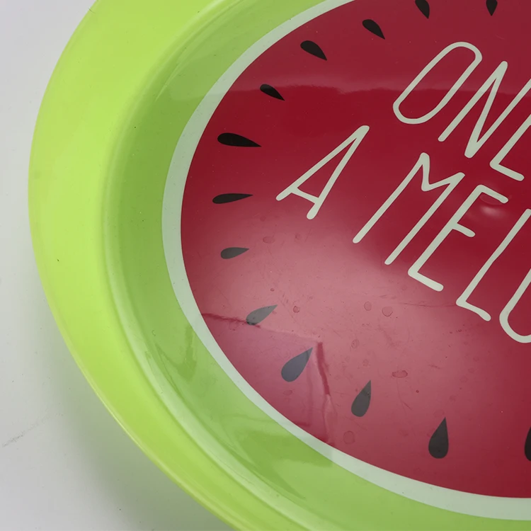 Green Round Disposal Plastic Food Fruit Container Packaging Sushi Tray Party Tray