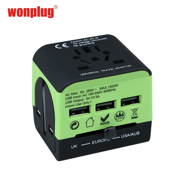 EU/AU/UK/US Socket hottest  promotion gifts usb travel adaptor charger universal plug adapters world travel adapter plug