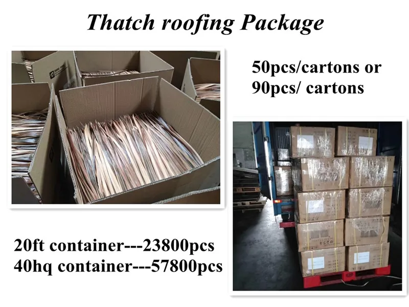 
High quality good flexibility synthetic thatch roofing 